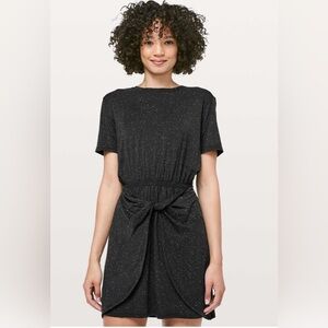 Lululemon Unwind Your Mind Dress Black White Size 6 8?